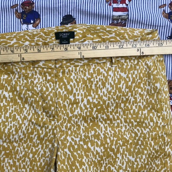 J. Crew Women City Fit Pants Cropped Yellow Size 2 - Picture 4 of 8